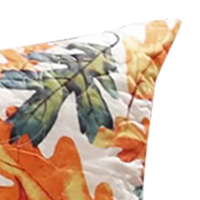 20 X 26 Autumn Floral Print Pillow Sham with Polyester Filling, Multicolor