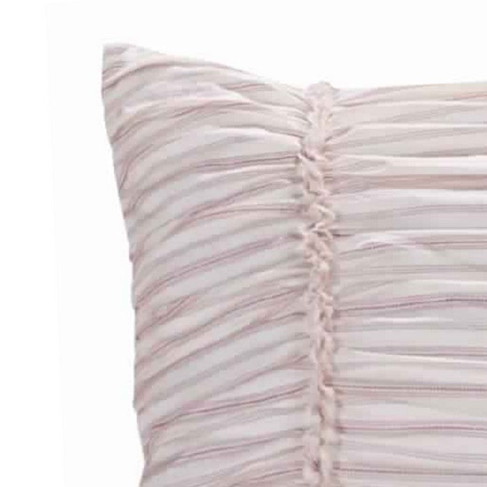 20 X 26 Polyester Filled Pillow Sham with Horizontal Ruffles, Offwhite