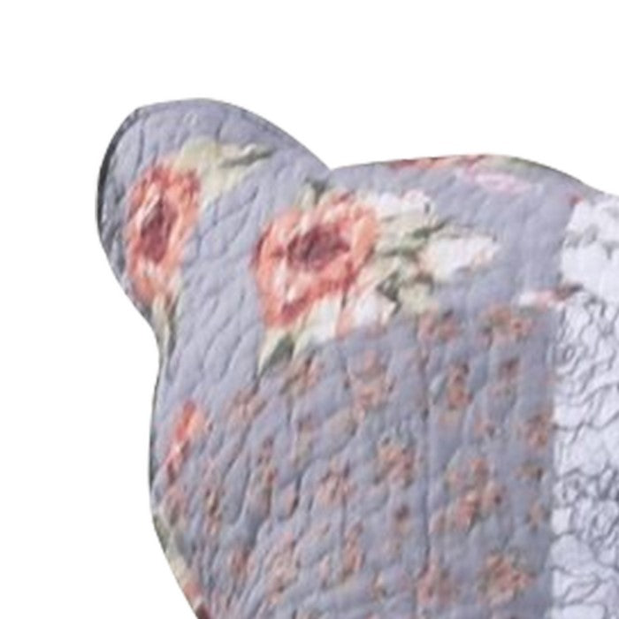 20 X 26 Floral Print Pillow Sham with Polyester and Cotton Fill, Multicolor