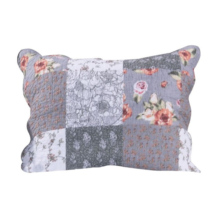 20 X 26 Floral Print Pillow Sham with Polyester and Cotton Fill, Multicolor