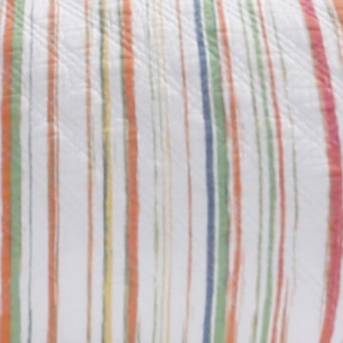 36 x 20 Polyester King Size Pillow Sham with Striped Print, Multicolor