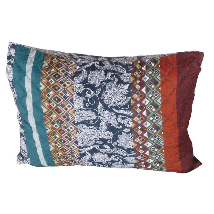 26 x 20 Inches Standard Pillow Sham with Mosaic Pattern, Multicolor