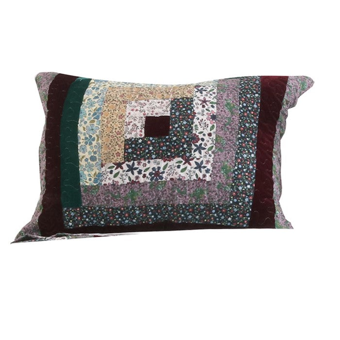 20 X 36 Floral Print Pillow Sham with Cotton and Polyester Fill,Multicolor