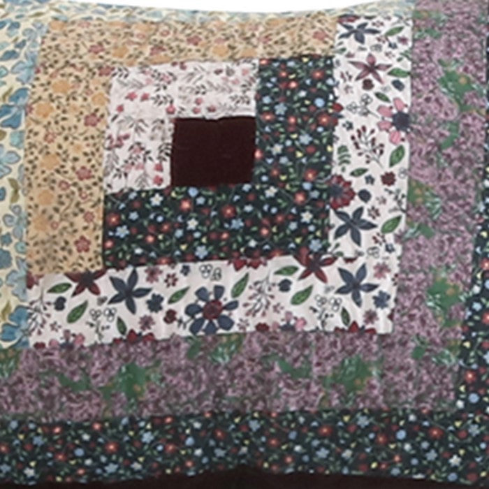 20 X 36 Floral Print Pillow Sham with Cotton and Polyester Fill,Multicolor