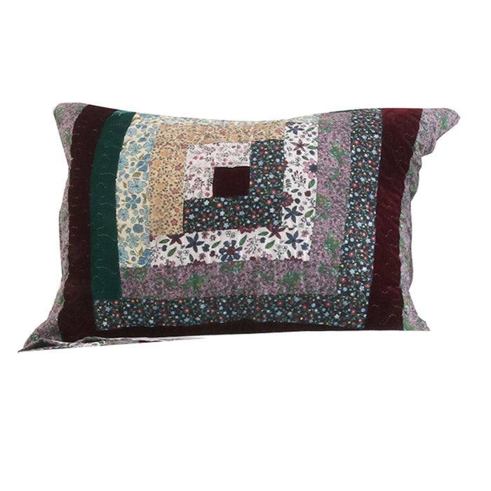 20 X 26 Floral Print Pillow Sham with Cotton and Polyester Fill,Multicolor