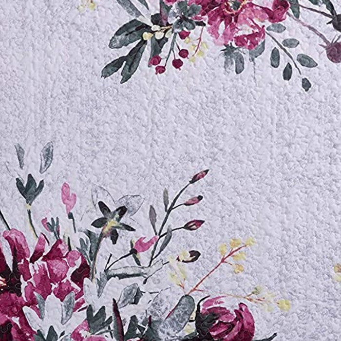 50 X 60 Cotton and Microfiber Throw Quilt with Rose Prints, Multicolor
