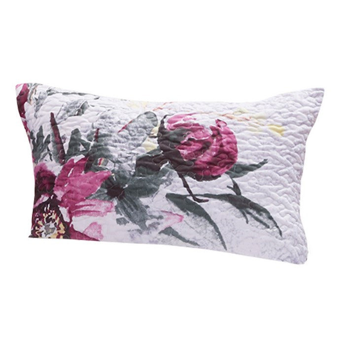 20 X 36 Rose Printed Sham with Cotton and Polyester Filling, Multicolor
