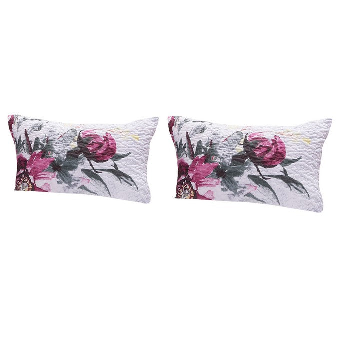 20 X 36 Rose Printed Sham with Cotton and Polyester Filling, Multicolor