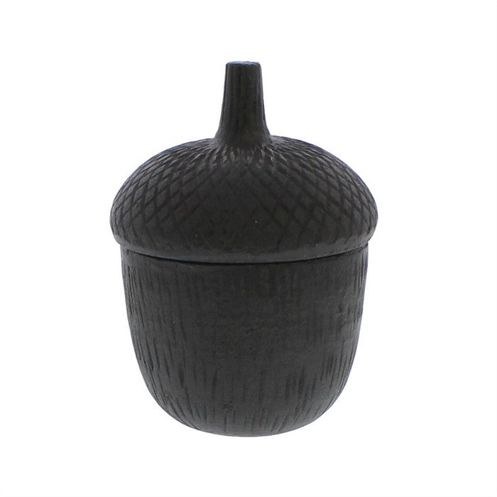 Modern Designed Acorn Metal Box with Extra Storage Space, Brown