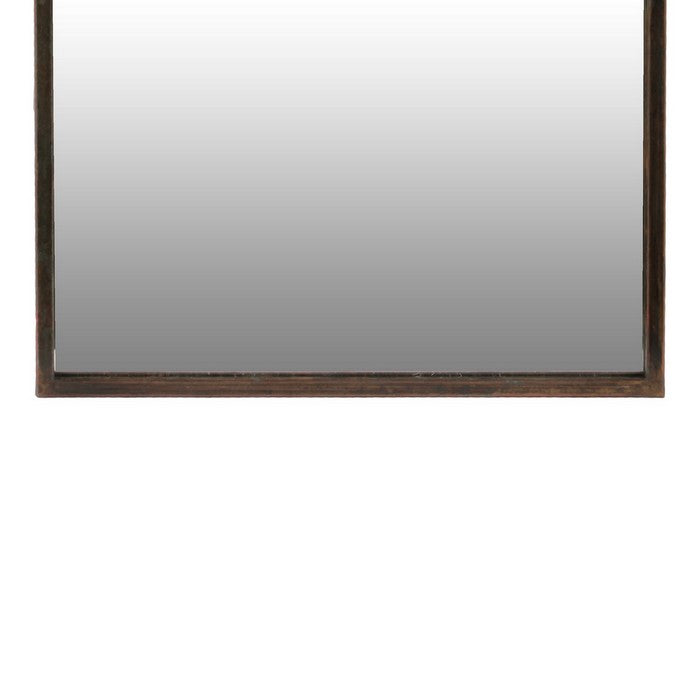 Metal Frame Rectangular Wall Mirror with Rope Hanger, Set of 2, Bronze