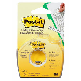 Post-it Labeling and Cover-Up Tape 651, 1/6-inch x 700 Inches