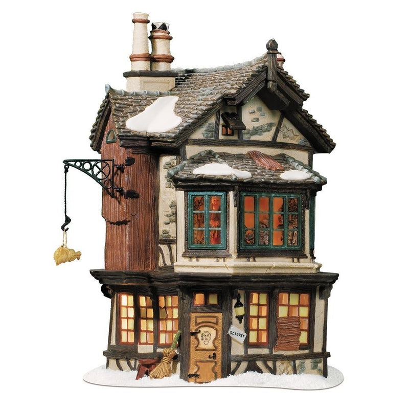 Department 56 Dickens' Village Ebenezer Scrooge's House Lit House