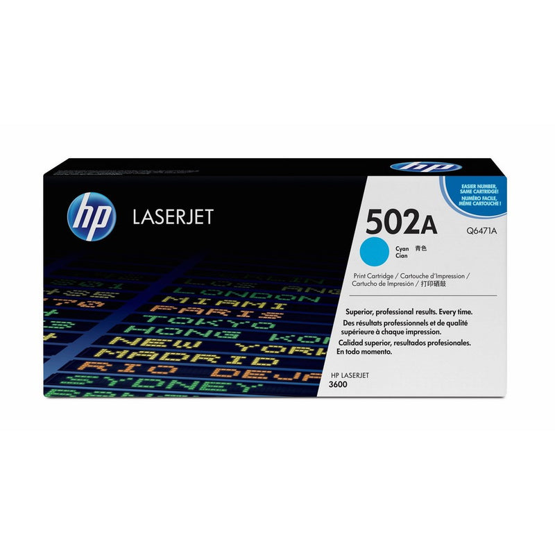 HP 502A (Q6471A) Cyan Original Toner Cartridge