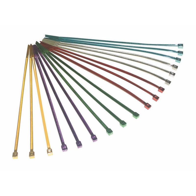 Taylor Cable 43082 Chrome 8" Wire Tie Strap - Pack of 25