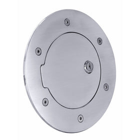 All Sales 6097PL Polished Billet Aluminum Locking Fuel Door