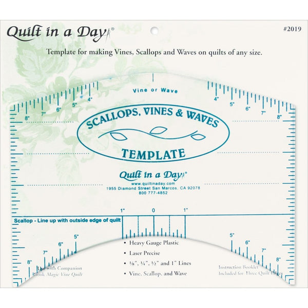 Quilt In A Day Scallops, Vines and Waves Template