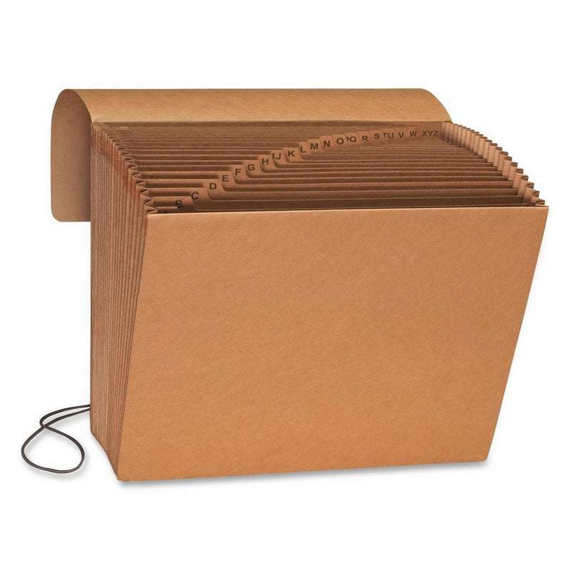 Smead Expanding File, Alphabetic (A-Z), 21 Pockets, Flap and Cord Closure, Letter Size, Kraft (7121)