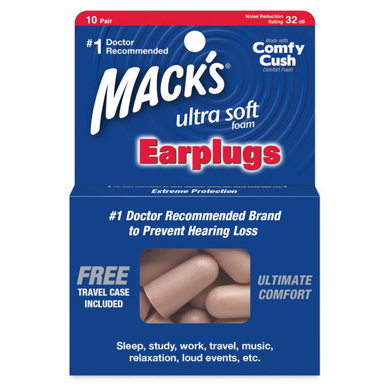 Mack's Ultra Soft Foam Earplugs 10 Pairs