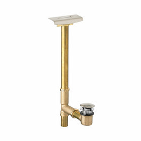 American Standard 1599.205.295 Deep Soak Max Drain with Unique Top-Mount Overflow, Allows 3-Inch Deeper Water Level, Satin Nickel