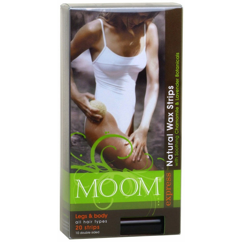 Moom Express Pre Waxed Strips For Legs & Body, 20 Strips Packages (Pack of 2)