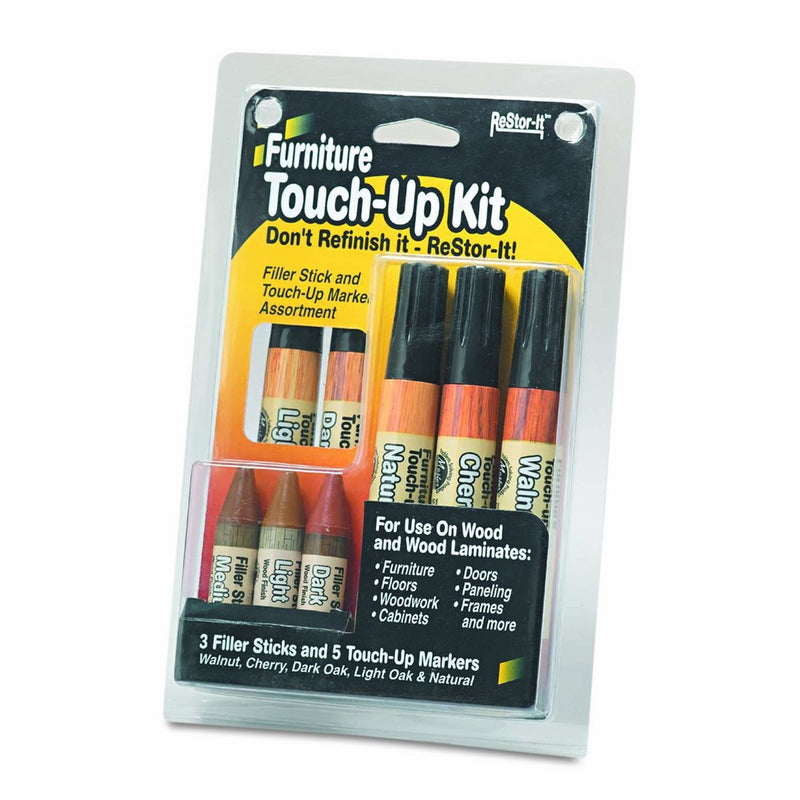 ReStor-It Furniture Touch Up Kit, 5 Markers, 3 Filler Sticks (18000)