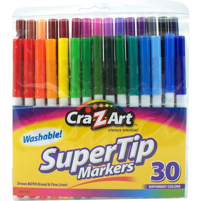 Cra-Z-art Washable Super Tip Markers, 30 Count (10013)