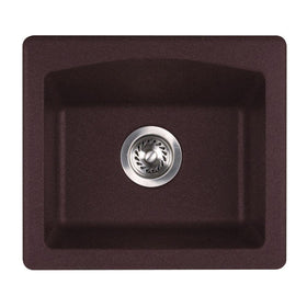 Swanstone QZBS-1816.170 18-Inch by 16-Inch Drop-In Bar Sink, Espresso