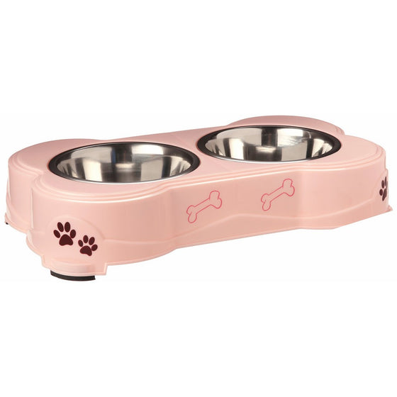 Loving Pets Dolce Diner Dog, 2 Bowl Set, Medium, 1 Quart, Pink