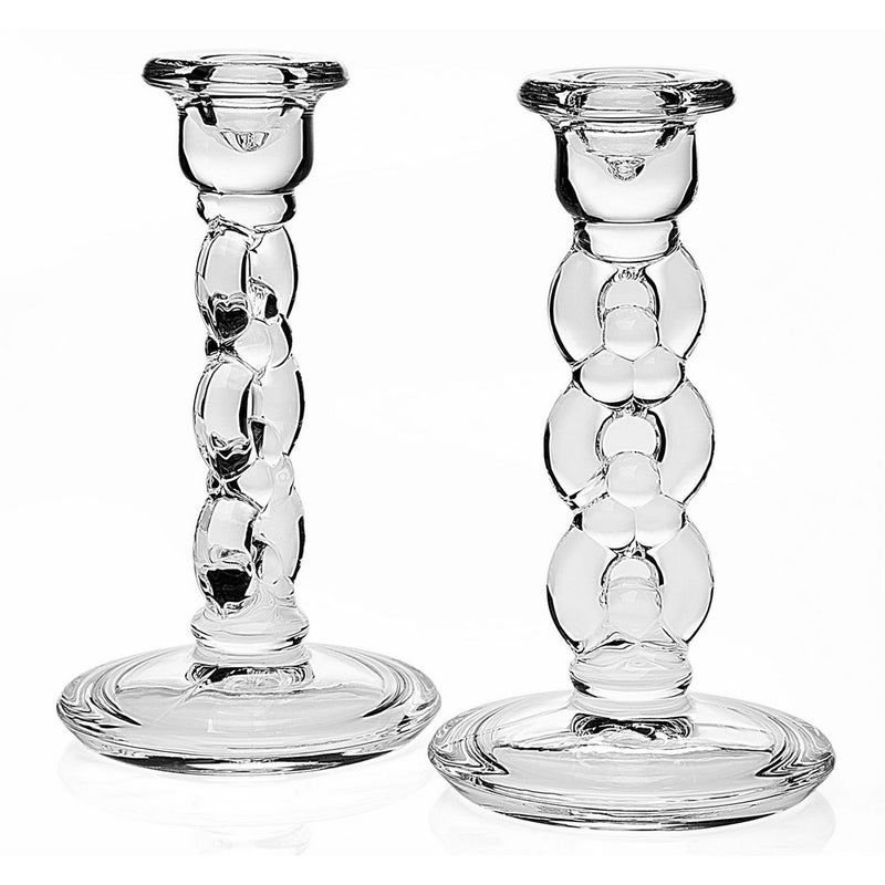 Fine Blossoms Crystal Candle Stick Pair