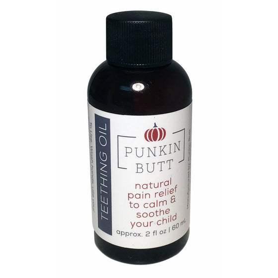 Punkin Butt Teething Oil 2 oz. | Natural Relief for Babies First Teeth