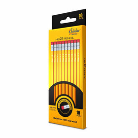 iScholar No. 2 Yellow Pencils with Erasers, 1 pack of 10 Pencils, Yellow (33310)