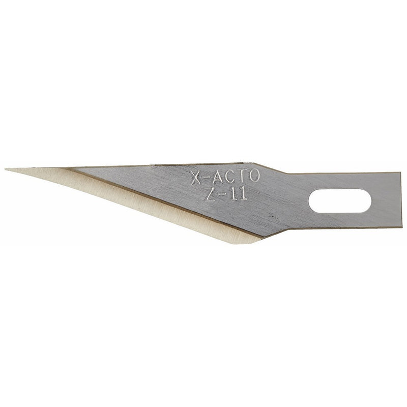 X-ACTO Z Series Light-Weight Replacement Blade, No 11, 4-7/8 in L, Stainless Steel Blade, Gold Hue, Pack of 5
