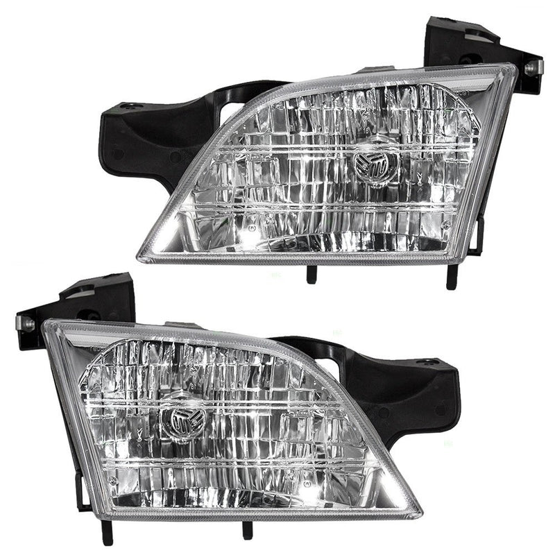 Driver and Passenger Headlights Headlamps Replacement for Chevrolet Oldsmobile Pontiac Van 10368389 10368388