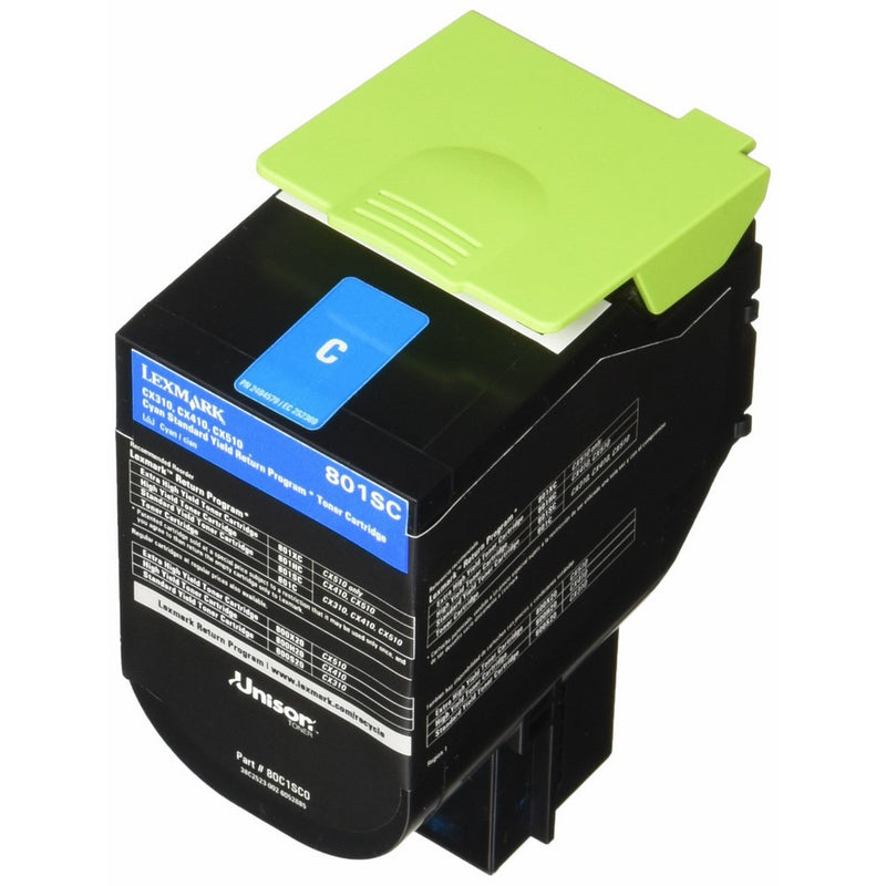 Lexmark 80C1SC0 Cyan Standard Yield Return Program Toner