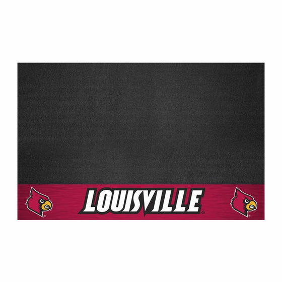 Fanmats NCAA University of Louisville Cardinals Vinyl Grill Mat
