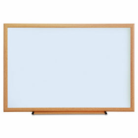 Universal 43619 Dry Erase Board, Melamine, 36 x 24, Oak Frame