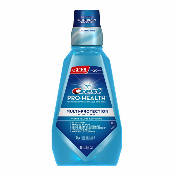 Crest Pro-Health Multi-Protection Refreshing Clean Mint Flavor Mouthwash, 1 ltr