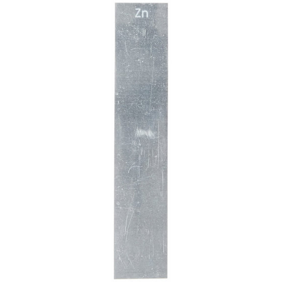 Ajax Scientific Zinc Electrode Strip, 132mm Length x 25mm Width