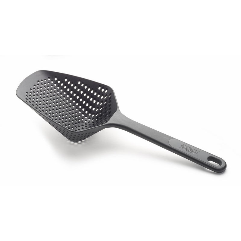 Joseph Joseph 10066 Scoop Colander Strainer Slotted Spoon, Large, Black