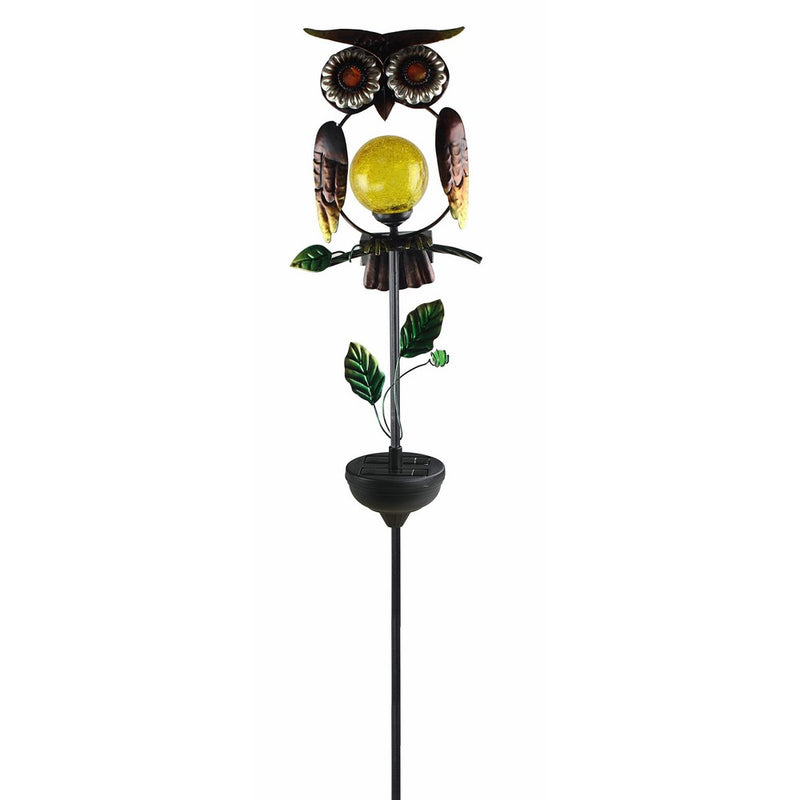 Moonrays 92213 Solar Light Stick (White LED Light, Owl Design)