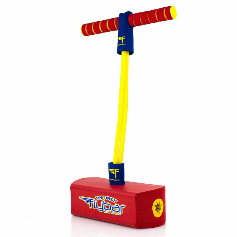 My First Flybar Foam Pogo Jumper For Kids Fun and Safe Pogo Stick For Toddlers, Durable Foam and Bungee Jumper For Ages 3 and up, Supports up To 250lbs (Red)