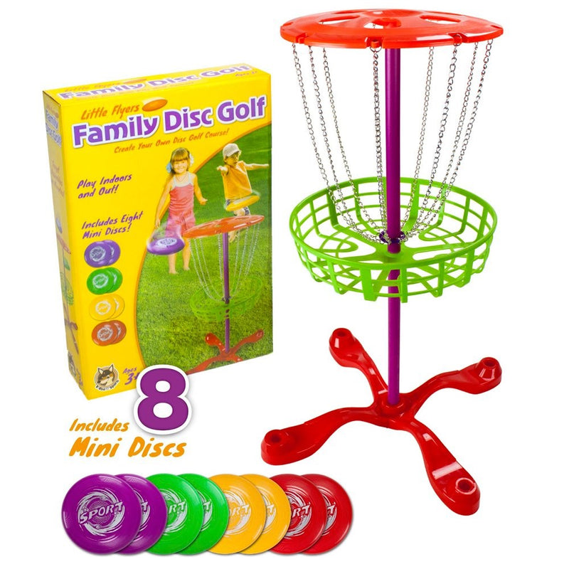K-Roo Sports SOUT-301 Little Flyers Family Disc Golf with 8 Mini Discs by