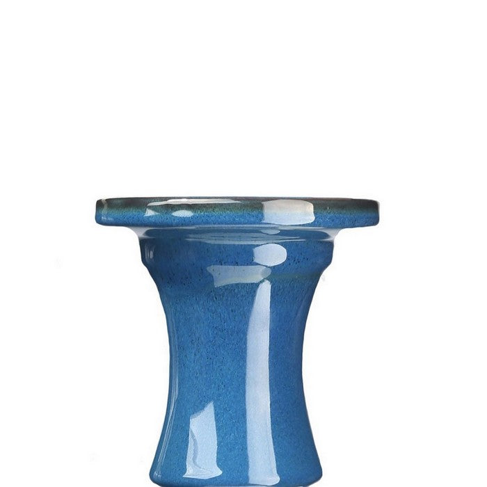 Ceramic Pillar Candle Holder with Pedestal Design, Set of 2, Large,  Blue