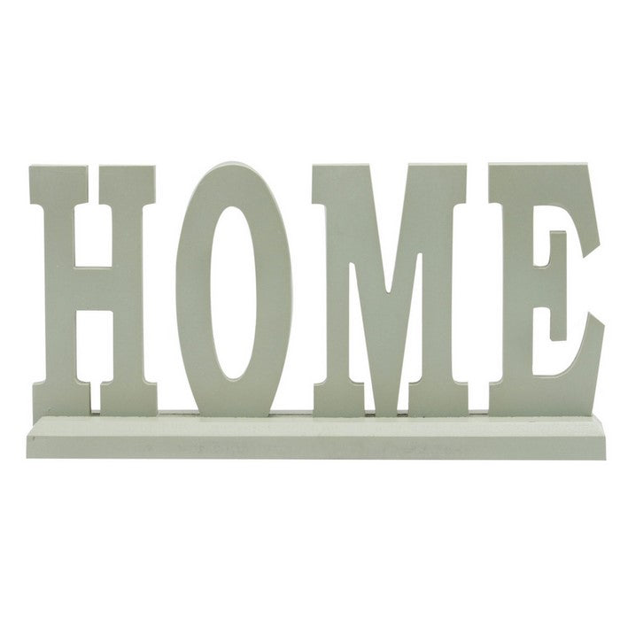 HOME Alphabet Wood Decor with Rectangular Base, Set of 2, Sage Gray