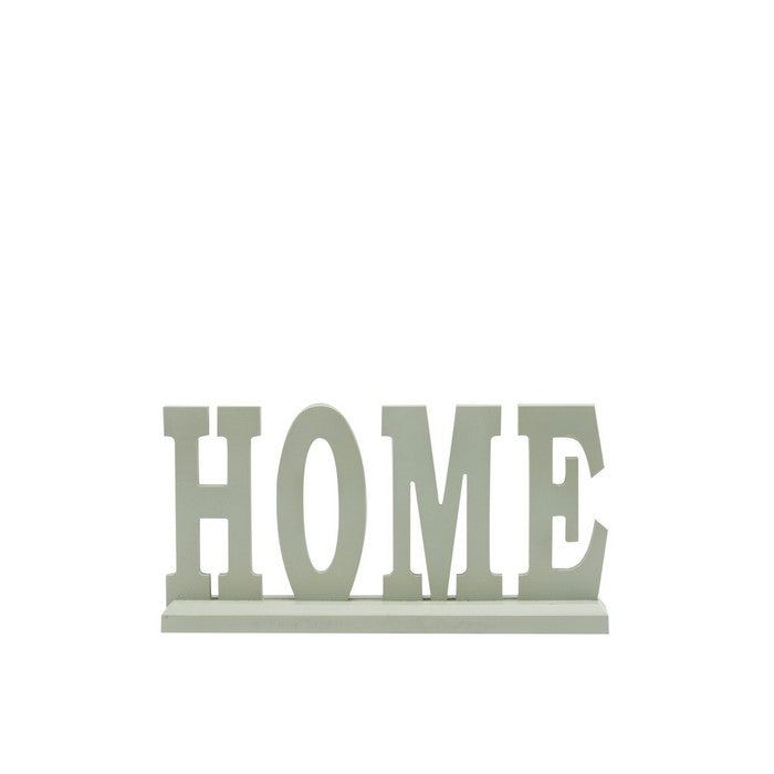 HOME Alphabet Wood Decor with Rectangular Base, Set of 2, Sage Gray