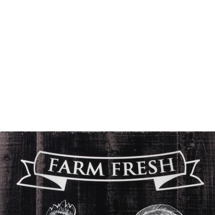 FARM FRESH RISE AND SHINE Painted Wooden Wall Art, Set of 2, Black