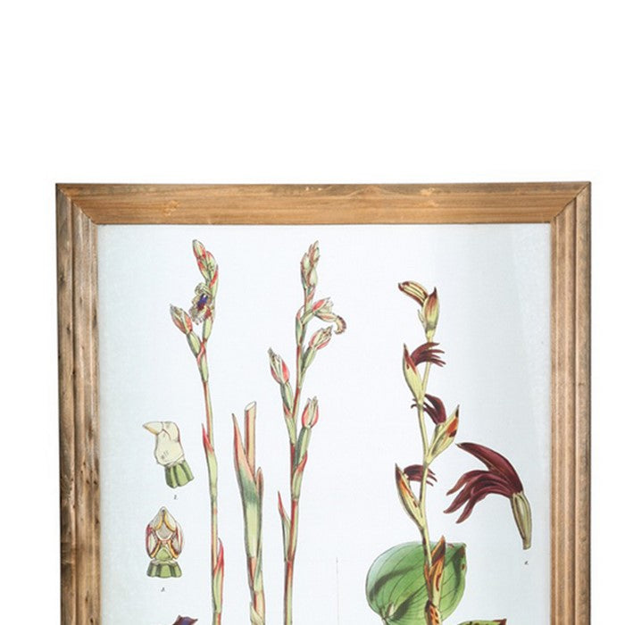 Rectangular Wooden Wall Art with Orchid Theme, Assortment of 4, White