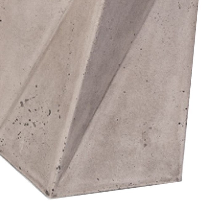 Contemporary Faceted Concrete Stool with Pentagonal Top, Gray - BM219245