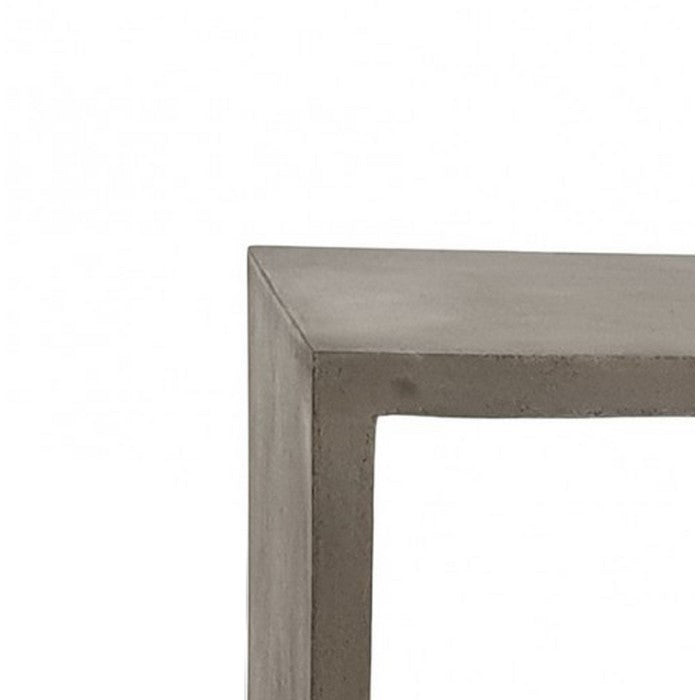 Contemporary Parsons Style Concrete End Table, Gray - BM219247