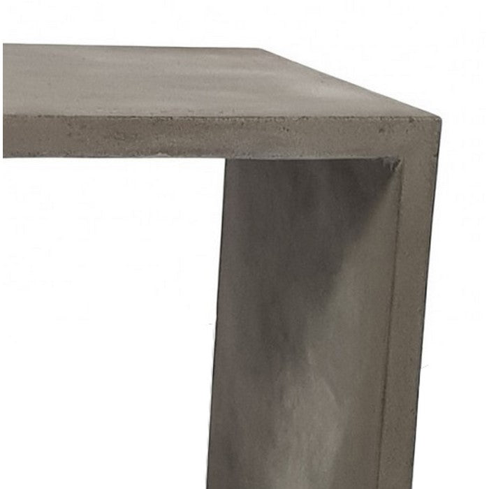Contemporary Parsons Style Concrete End Table, Gray - BM219247